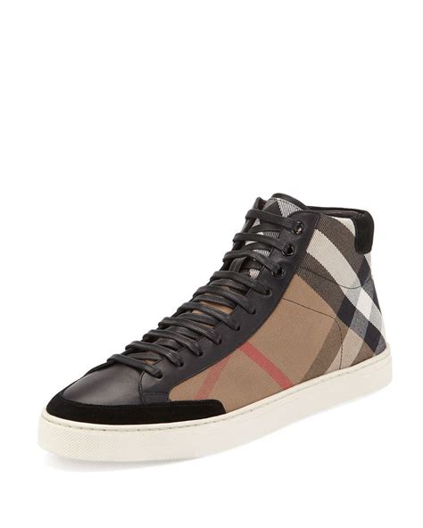 burberry black shoes men|Burberry high top sneakers men's.